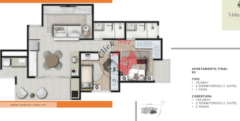 Imagem Apartamento com 2 Quartos à Venda, 70 m² em Vila Alzira - Santo André