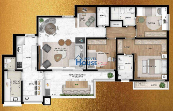 Imagem Apartamento com 3 Quartos à Venda, 129 m² em Jardim Guedala - São Paulo