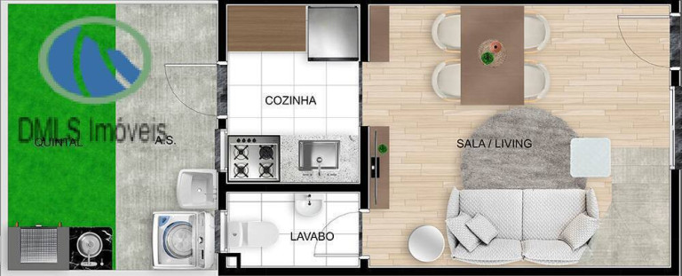 Imagem Casa com 2 Quartos à Venda, 60 m² em Centreville - Cotia