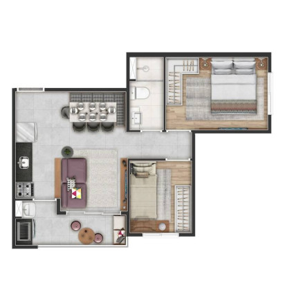 Imagem Apartamento com 2 Quartos à Venda, em Ayrosa - Osasco Imagem Apartamento com 2 Quartos à Venda, em Ayrosa - Osasco