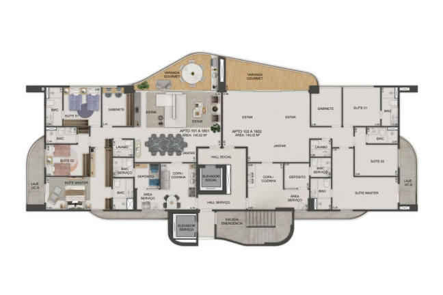 Imagem Apartamento com 4 Quartos à Venda, 145 m² em Casa Amarela - Recife