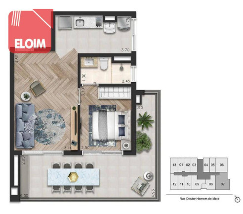 Imagem Apartamento com 1 Quarto à Venda, 58 m² em Perdizes - São Paulo Imagem Apartamento com 1 Quarto à Venda, 58 m² em Perdizes - São Paulo