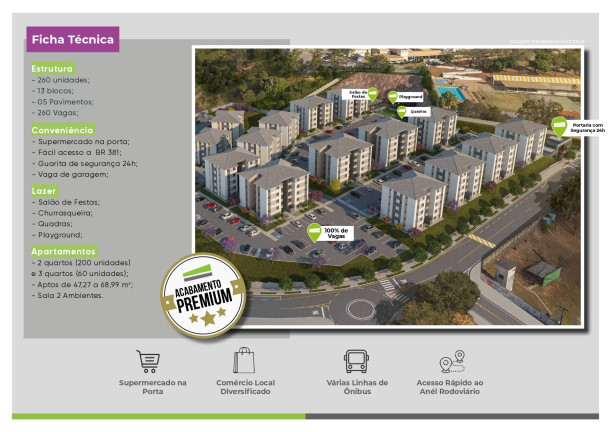 Imagem Apartamento com 3 Quartos à Venda, 57 m² em Jardim Vitória - Belo Horizonte