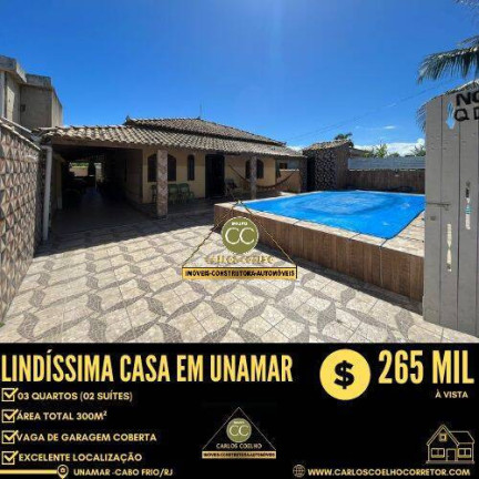 Casa com 3 Quartos à Venda, 300 m² em Samburá (tamoios) - Cabo Frio