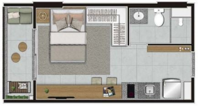 Imagem Studio com 1 Quarto à Venda, 24 m² em Campo Belo - São Paulo