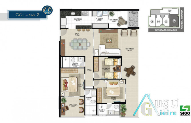 Imagem Apartamento com 3 Quartos à Venda, 123 m² em Praia Do Morro - Guarapari