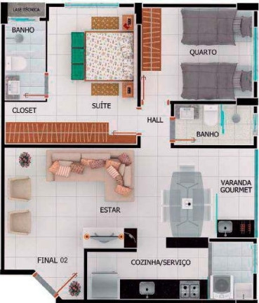 Imagem Apartamento com 2 Quartos à Venda, 60 m² em Vila Rosa - Goiânia Imagem Apartamento com 2 Quartos à Venda, 60 m² em Vila Rosa - Goiânia