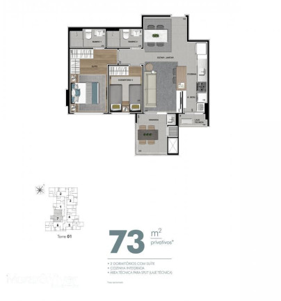 Imagem Apartamento com 2 Quartos à Venda, 83 m² em Cabral - Curitiba