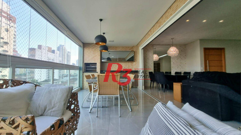 Imagem Apartamento com 3 Quartos para Alugar, 178 m² em Gonzaga - Santos