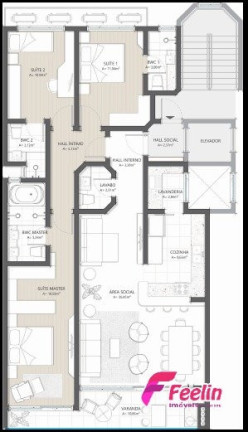 Apartamento com 3 Quartos à Venda, 133 m² em João Paulo - Florianópolis