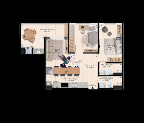 Imagem Apartamento com 2 Quartos à Venda, 67 m² em Centro - Passo De Torres