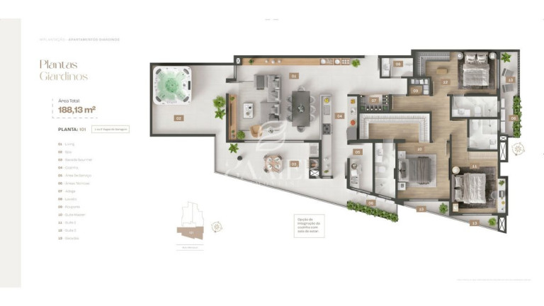 Imagem Apartamento com 3 Quartos à Venda, 188 m² em Saguaçu - Joinville Imagem Apartamento com 3 Quartos à Venda, 188 m² em Saguaçu - Joinville