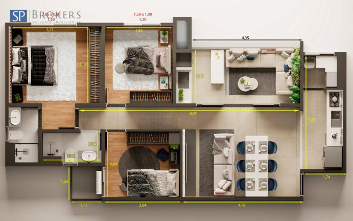 Apartamento com 3 Quartos à Venda, 83 m² em Vila Faustina Ii - Valinhos