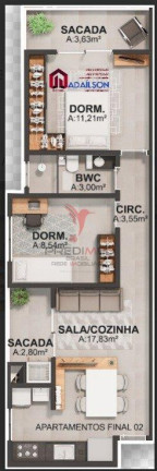 Imagem Apartamento com 2 Quartos à Venda, 72 m² em Serraria - São José