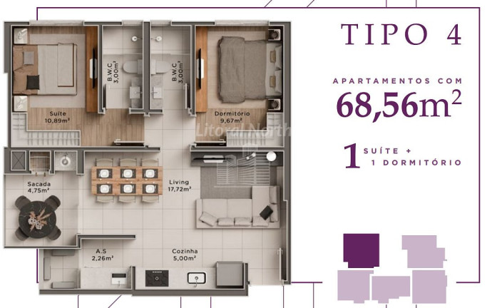Imagem Apartamento com 2 Quartos à Venda, 77 m² em Centro - Itajaí Imagem Apartamento com 2 Quartos à Venda, 77 m² em Centro - Itajaí