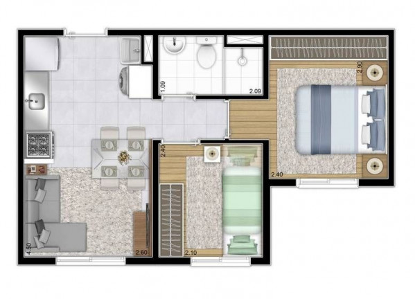 Imagem Apartamento com 2 Quartos à Venda, 32 m² em Itaquera - São Paulo
