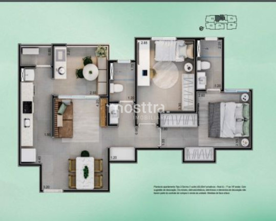 Imagem Apartamento com 3 Quartos à Venda, 75 m² em Buru - Salto