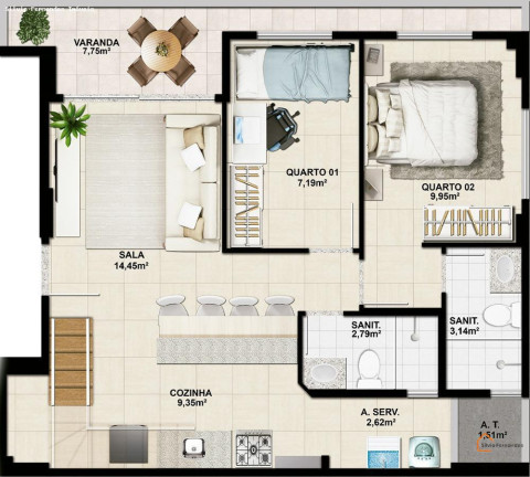 Imagem Apartamento com 2 Quartos à Venda, 58 m² em Rio Vermelho - Salvador Imagem Apartamento com 2 Quartos à Venda, 58 m² em Rio Vermelho - Salvador