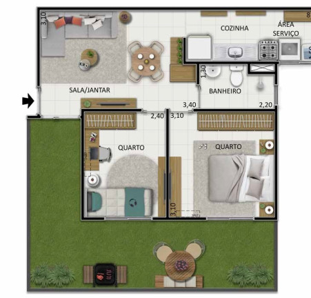 Imagem Imóvel com 2 Quartos à Venda, 42 m² em Santíssimo - Rio De Janeiro Imagem Imóvel com 2 Quartos à Venda, 42 m² em Santíssimo - Rio De Janeiro