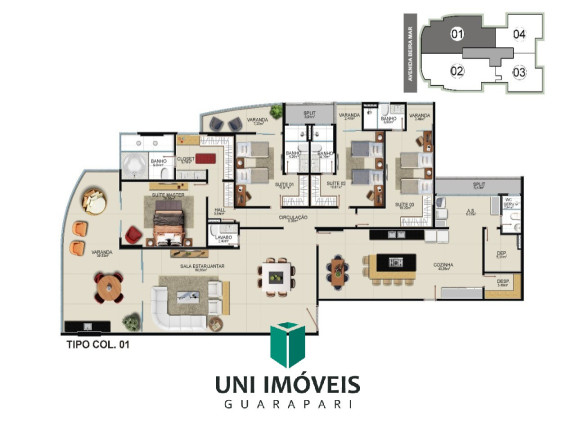 Imagem Apartamento com 4 Quartos à Venda, 320 m² em Praia Do Morro - Guarapari