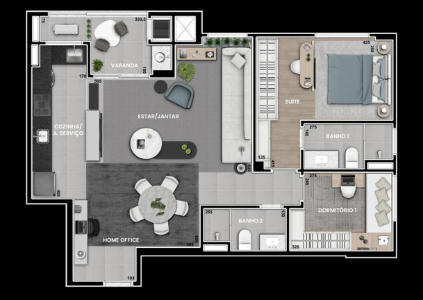 Imagem Apartamento com 3 Quartos à Venda, 85 m² em Zona 08 - Maringá