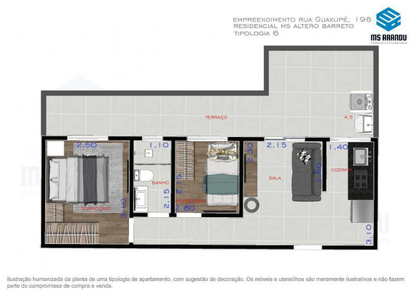Imagem Apartamento com 2 Quartos à Venda, 45 m² em Anália Franco - São Paulo