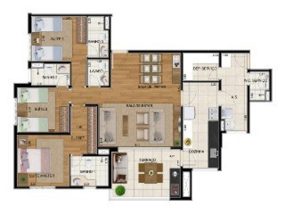 Imagem Apartamento com 3 Quartos à Venda, 126 m² em Centro - Santo André Imagem Apartamento com 3 Quartos à Venda, 126 m² em Centro - Santo André