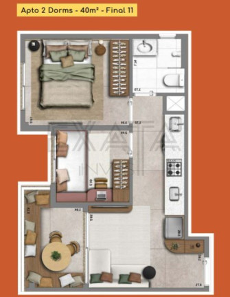Imagem Imóvel com 2 Quartos à Venda, 39 m² em Butantã - São Paulo