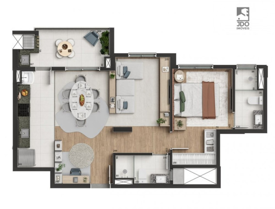Imagem Apartamento com 2 Quartos à Venda, 58 m² em Campo Comprido - Curitiba Imagem Apartamento com 2 Quartos à Venda, 58 m² em Campo Comprido - Curitiba