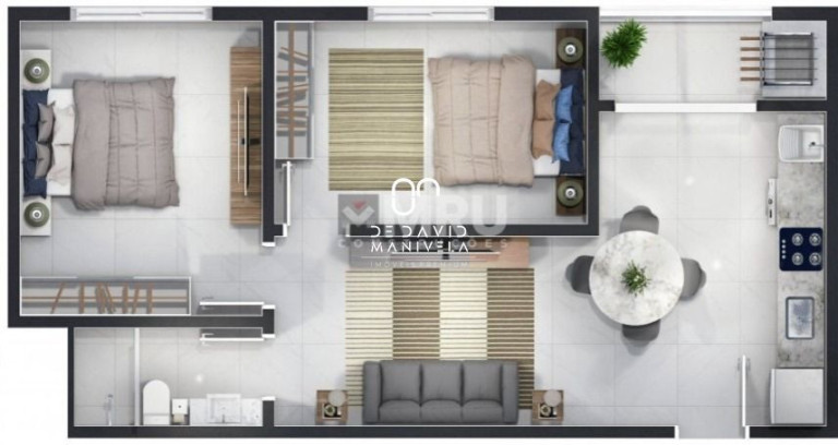 Imagem Apartamento com 2 Quartos à Venda, em Centro - Santa Maria Imagem Apartamento com 2 Quartos à Venda, em Centro - Santa Maria
