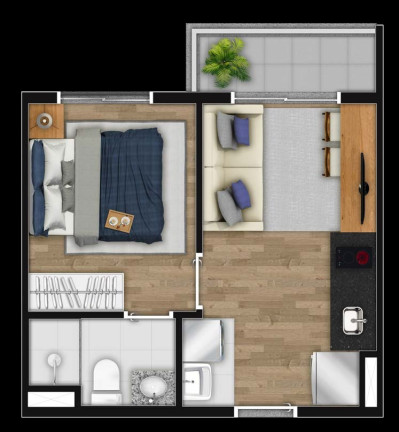Imagem Apartamento com 1 Quarto à Venda, 26 m² em Campo Belo - São Paulo Imagem Apartamento com 1 Quarto à Venda, 26 m² em Campo Belo - São Paulo