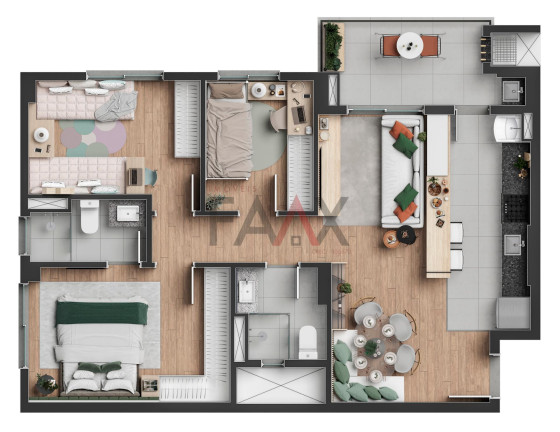 Imagem Apartamento com 1 Quarto à Venda, 60 m² em Cidade Dos Lagos - Guarapuava Imagem Apartamento com 1 Quarto à Venda, 60 m² em Cidade Dos Lagos - Guarapuava