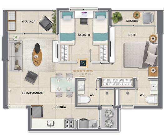 Imagem Apartamento com 2 Quartos à Venda, 54 m² em Cocó - Fortaleza Imagem Apartamento com 2 Quartos à Venda, 54 m² em Cocó - Fortaleza