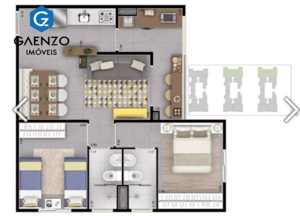 Imagem Apartamento com 2 Quartos à Venda, 52 m² em Centro - Osasco