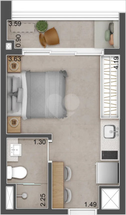 Imagem Imóvel com 1 Quarto à Venda, 24 m² em Alto Da Boa Vista - São Paulo Imagem Imóvel com 1 Quarto à Venda, 24 m² em Alto Da Boa Vista - São Paulo