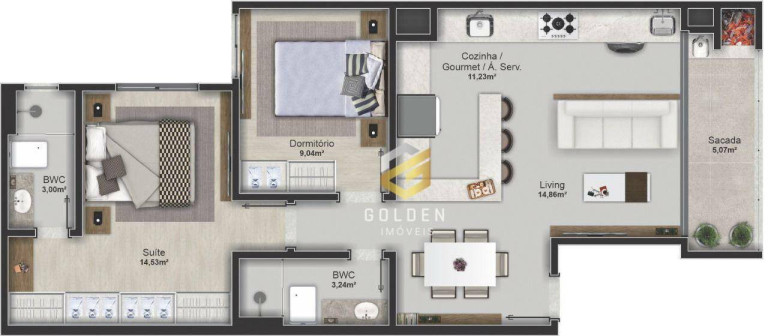 Imagem Apartamento com 2 Quartos à Venda, 71 m² em Nações - Balneário Camboriú
