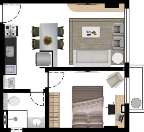 Imagem Apartamento com 1 Quarto à Venda, 35 m² em Poço - Recife