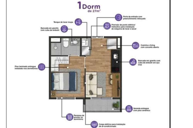 Imagem Apartamento com 1 Quarto à Venda, 27 m² em Pinheiros - São Paulo Imagem Apartamento com 1 Quarto à Venda, 27 m² em Pinheiros - São Paulo