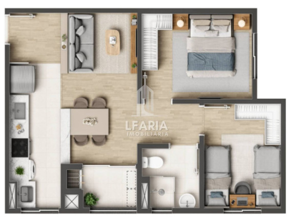 Imagem Apartamento com 2 Quartos à Venda, 51 m² em Paese - Itapoá