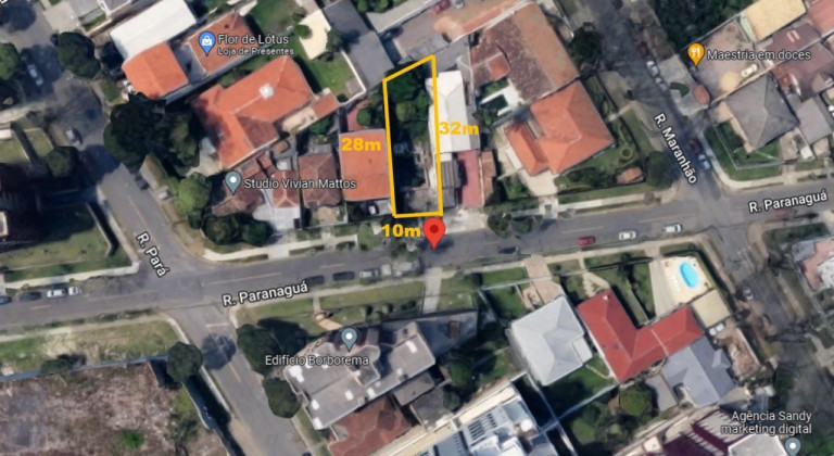 Terreno à Venda, 315 m² em água Verde - Curitiba