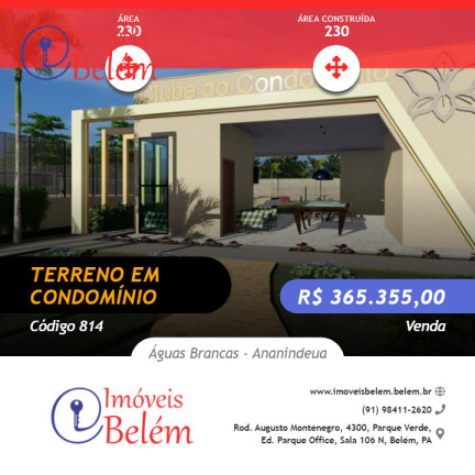 Imagem Terreno à Venda, 230 m² em  águas Brancas - Ananindeua