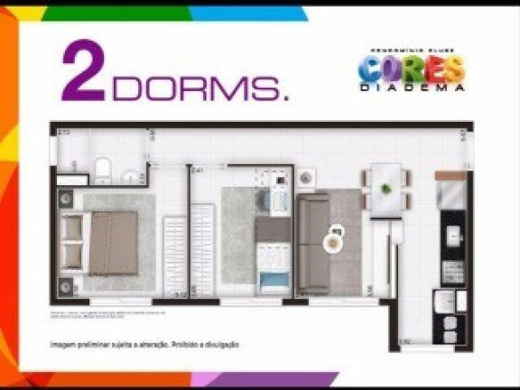Imagem Apartamento com 2 Quartos à Venda, 43 m² em Centro - Diadema