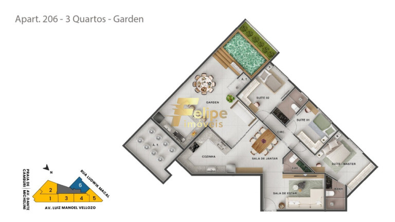 Imagem Imóvel com 3 Quartos à Venda, 142 m² em Jardim Da Penha - Vitória Imagem Imóvel com 3 Quartos à Venda, 142 m² em Jardim Da Penha - Vitória