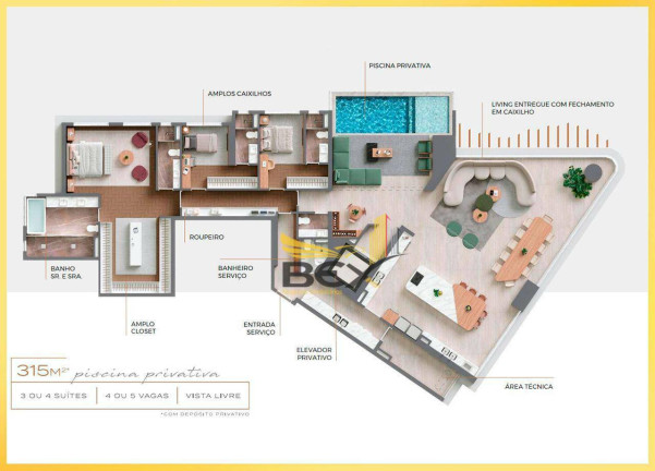 Imagem Apartamento com 3 Quartos à Venda, 315 m² em Alphaville Empresarial - Barueri