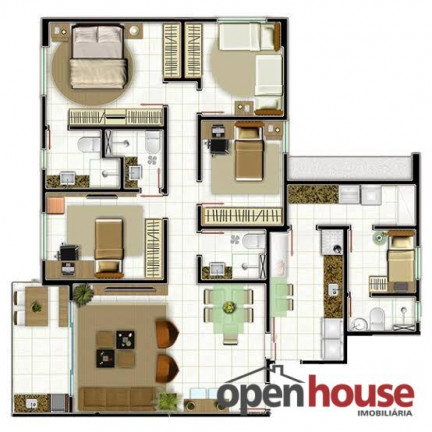 Imagem Apartamento com 4 Quartos à Venda, 120 m² em Capim Macio - Natal