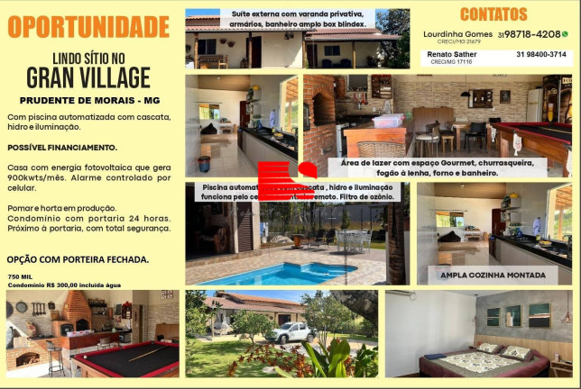 Imagem Casa de Condomínio com 3 Quartos à Venda, 400 m² em Prudente De Morais