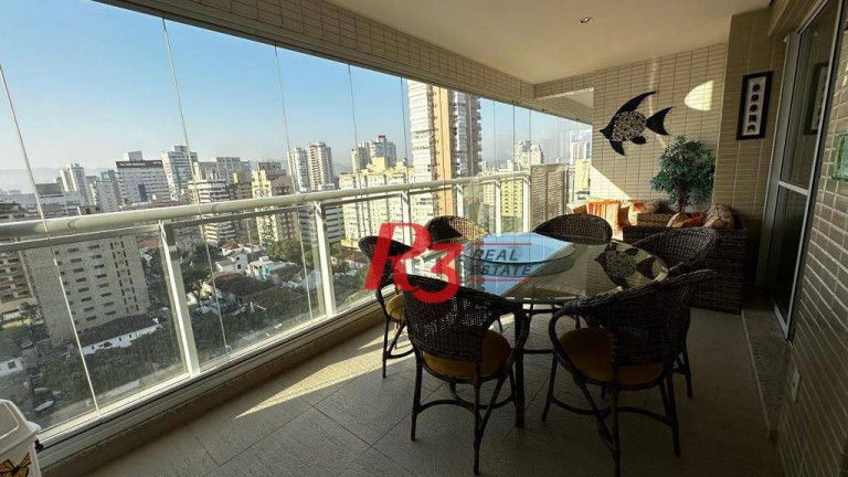 Apartamento com 3 Quartos para Alugar, 181 m² em Gonzaga - Santos