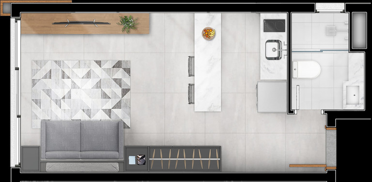 Imagem Apartamento com 1 Quarto à Venda, 36 m² em Petrópolis - Porto Alegre