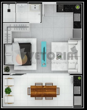 Imagem Apartamento com 1 Quarto à Venda, 38 m² em Praia Das Palmeiras - Caraguatatuba