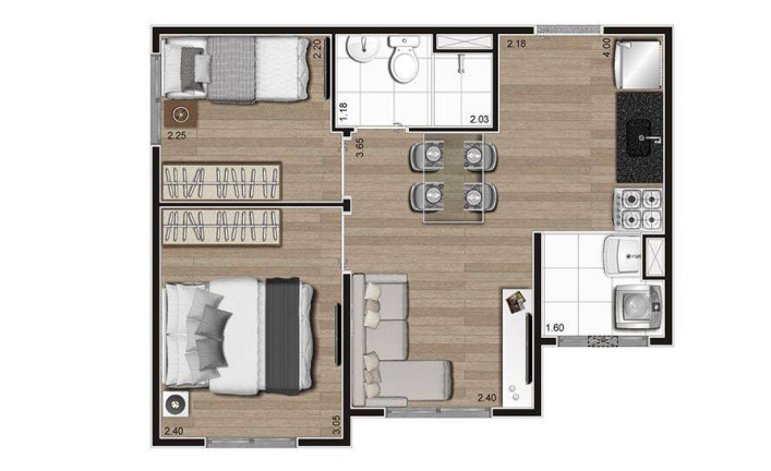 Imagem Apartamento com 2 Quartos à Venda, 37 m² em Parque Do Morumbi - São Paulo